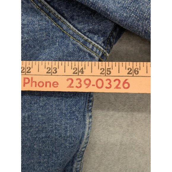 ReliQ Denim Jacket Mens XL Blue Trucker 100% Cotton Button Front Pockets Classic - Picture 3 of 7